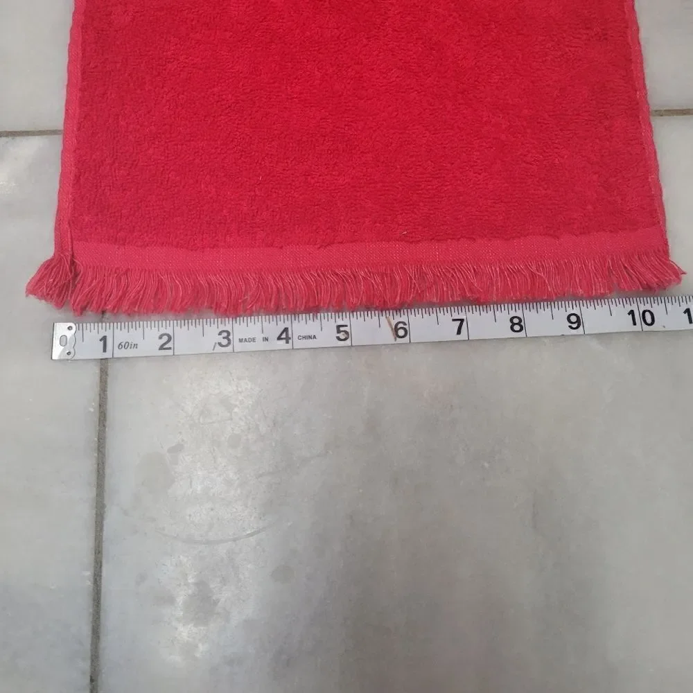 Cannon Red Embroidered Holiday NOEL Bath Hand Towels Set of 4